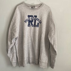 Ralph Lauren Polo Jeans Grey Crew Neck Sweatshirt